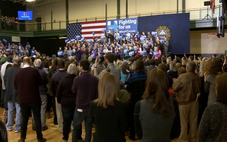 Campaign volunteers trying to rally voters in New Hampshire